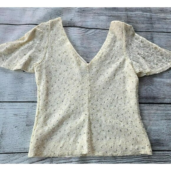 Metaphor Petite Women's Size SP Top/Blouse New With tags Cream/Off White - Picture 4 of 16